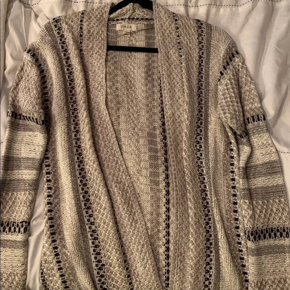 Vertical Striped Cardigan